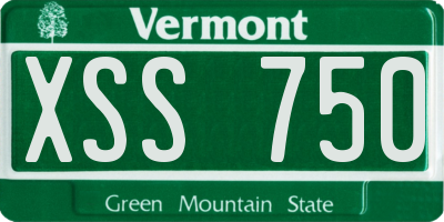 VT license plate XSS750