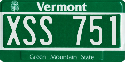 VT license plate XSS751