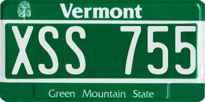 VT license plate XSS755