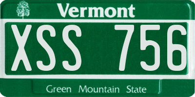 VT license plate XSS756