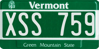 VT license plate XSS759