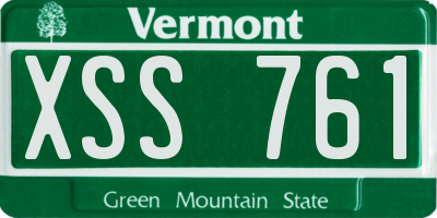 VT license plate XSS761