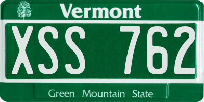 VT license plate XSS762
