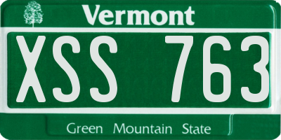 VT license plate XSS763