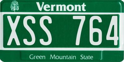 VT license plate XSS764