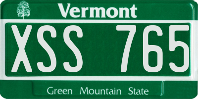 VT license plate XSS765