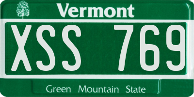 VT license plate XSS769