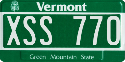 VT license plate XSS770