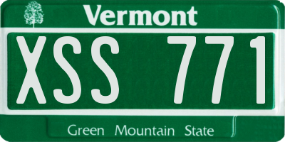 VT license plate XSS771