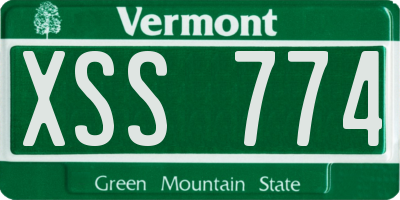 VT license plate XSS774