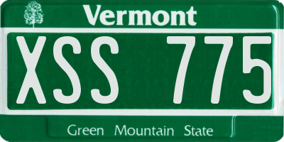 VT license plate XSS775