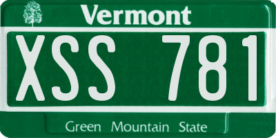 VT license plate XSS781