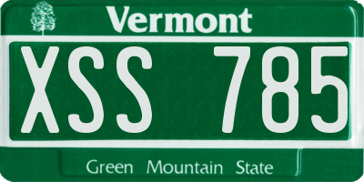 VT license plate XSS785