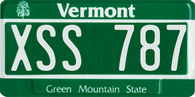 VT license plate XSS787