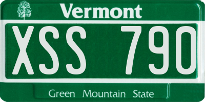 VT license plate XSS790