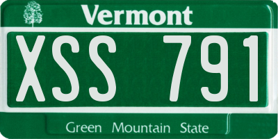 VT license plate XSS791