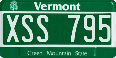 VT license plate XSS795