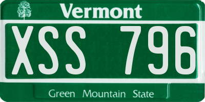 VT license plate XSS796