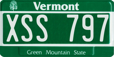 VT license plate XSS797