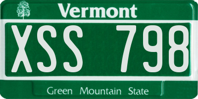 VT license plate XSS798