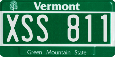 VT license plate XSS811