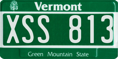 VT license plate XSS813