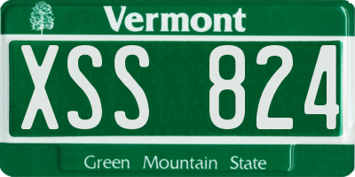 VT license plate XSS824