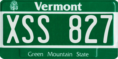VT license plate XSS827
