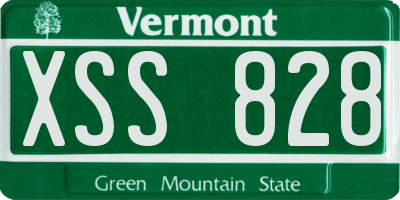 VT license plate XSS828