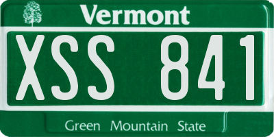 VT license plate XSS841