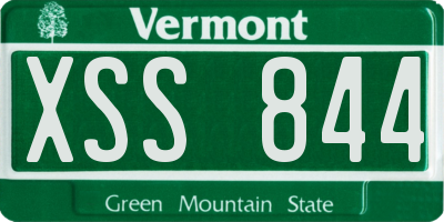 VT license plate XSS844