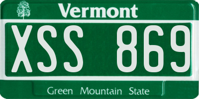 VT license plate XSS869
