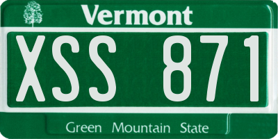 VT license plate XSS871
