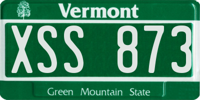 VT license plate XSS873