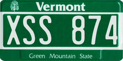 VT license plate XSS874