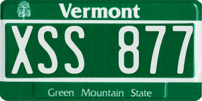 VT license plate XSS877