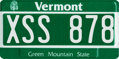 VT license plate XSS878