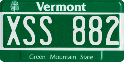 VT license plate XSS882