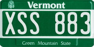 VT license plate XSS883