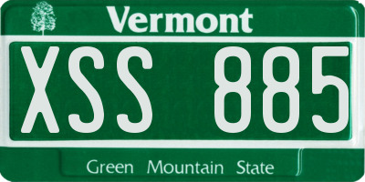 VT license plate XSS885