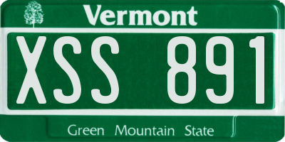 VT license plate XSS891
