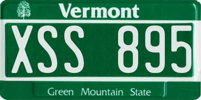 VT license plate XSS895