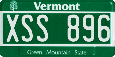 VT license plate XSS896