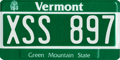 VT license plate XSS897