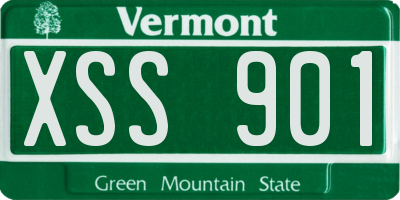 VT license plate XSS901