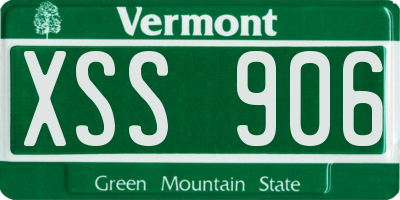 VT license plate XSS906