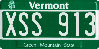 VT license plate XSS913
