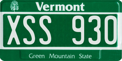 VT license plate XSS930
