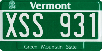 VT license plate XSS931