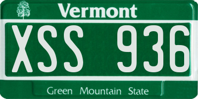 VT license plate XSS936